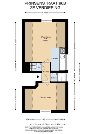 Floorplan - Prinsenstraat 96B, 2316 HR Leiden